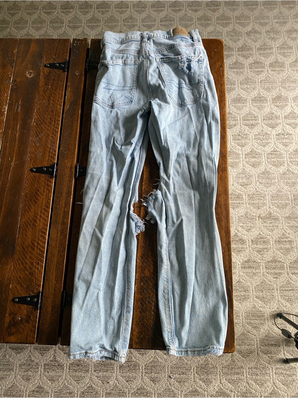American Eagle Outfitters Light Blue Straight-Leg Women's Jeans